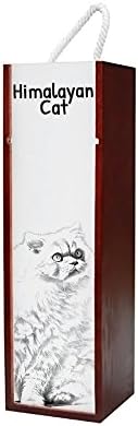 Art Dom doo Himalayan Cat, Drvena kutija za vino sa slikom mačke
