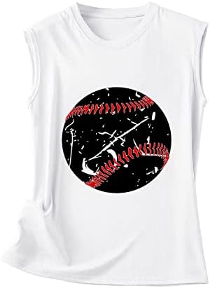Ženski Ljetni Vrhovi 2023 Modni Bejzbol Tenkovi Top Casual Rukav Prsluk Majica Love Heart Grafički Tees Meki