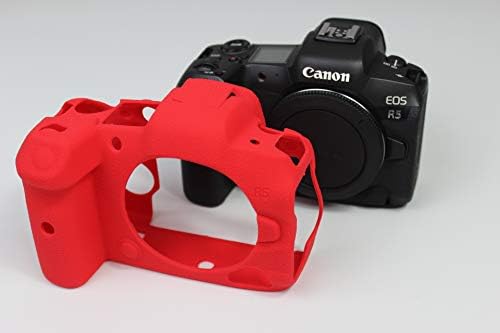 Silikonski gel futrola za kameru kompatibilna za Canon EOS R5 zaštitnu gumenu meku torbu za pokrivanje kamere Crvena