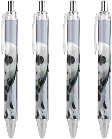 Dalmatinski pse uvlačiva kotrljana kugla olovka plava mastila glatka pisanje bolničarskih bonova za muškarce Žene uredske olovke 4 kom