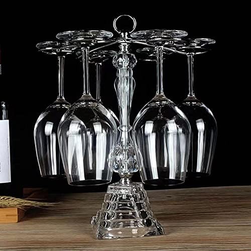 6 držač za kristalni vinski vinski držač, pomična rada Rotiranje stalak za sušenje stalak za stalak za stol