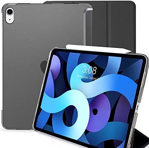 Khomo iPad Air 4 Slučaj 10,9-inča 2020 - Dual serija - vidi - podržava naplatu od jabuke - crna