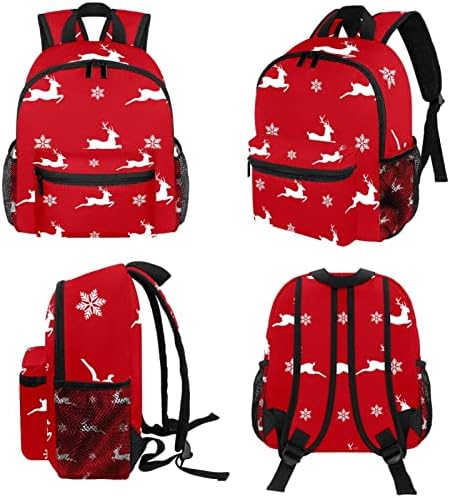 VBFOFBV ruksak za žene Daypack backpad bakfak za laptop Tražena Torba, Božićni vijak snježne pahulje crvene