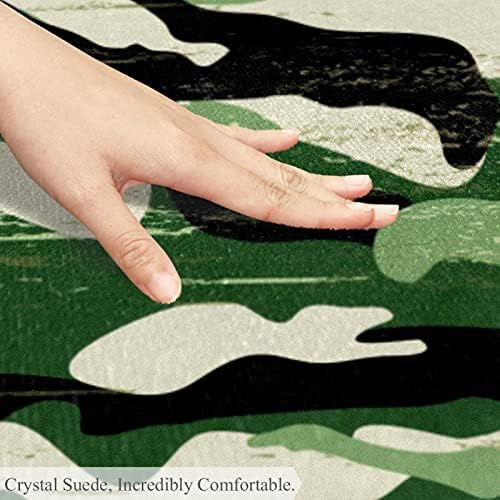 Llnsupply 4 ft ruga s niskom hrpom reprodukcije, zelena kamo vojna dječja puzanja podne prostirke igrati pokrivač dječje dijete dječje tepih Playmat