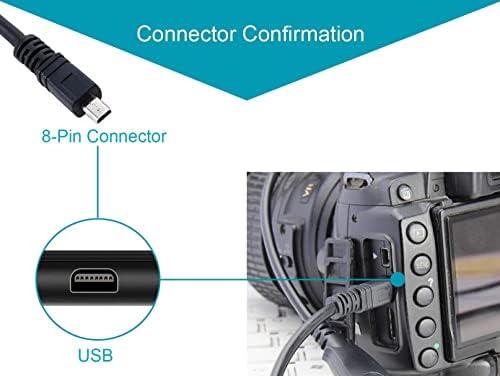 Zamjenski kabel za punjač Nikon kamere, 6,5ft mini USB kabel za punjenje kompatibilan sa Nikon UC-E6,