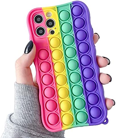 Milijarda dobra push pop futrola za telefon za iPhone 11 Pro Max Push Pop Bubble Fidget igračke case Rainbow Meki