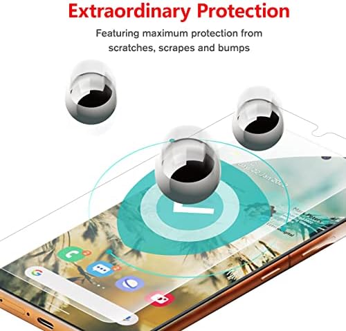 BERSEM [2 Pakovanje] zaštitnik ekrana kompatibilan sa Samsung Galaxy S22 Plus 6,6 inča 2022 sa alatom