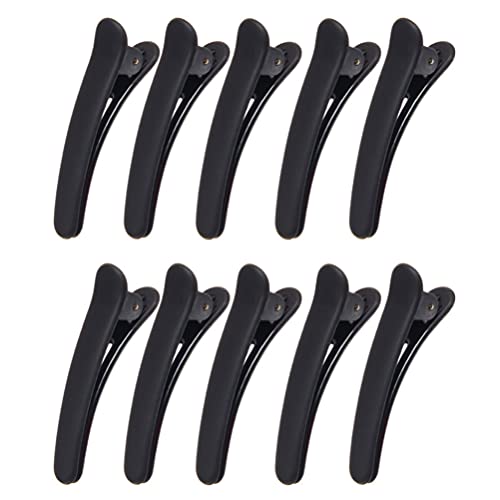 Lurrose 12pcs minimalistički crni mat duckbill kopča za kosu bez klizanja frizure brješice sa zubima