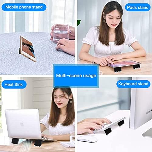 ZC gel mini laptop štand 4 kom, tastatura Riser, nevidljivi ergonomski držač laptopa stalak za postavljanje, sklopivi tablet jastučić za tablet stoj za macbook, air, pro, lenovo, hp više