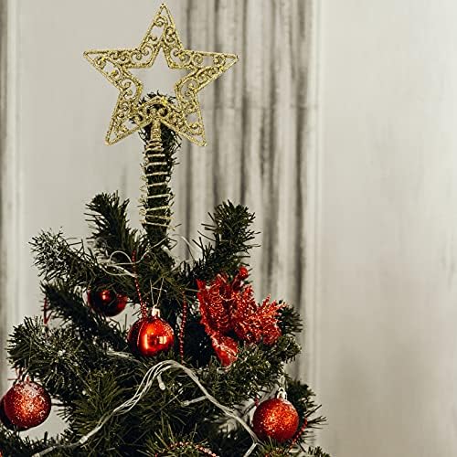 Bestoyard 2pcs TOCKERS CHISTICS treperi STARTER STAR TREVE TOPPER STAR TReetop Božićno stablo Star Ornament Exquisite Xmas Tree Ornament Božićno ukrasi za božićne ukrase Party Domaći dekor Srebrni i zlatni