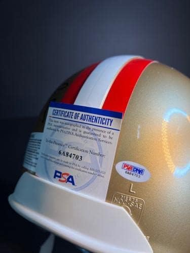 Joe Montana & Dwight Clark potpisao 'ulov' 49ers FS autentične kacige PSA sa autogramom NFL kacige