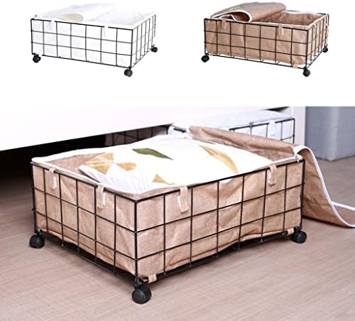 Pod krevetom za pohranu metala s kotačima, kolica, kolica, kuhinjska mreža za pohranu spavaće sobe s vodootpornom