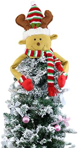 Stobok Star Decor Christmas Drvo Topper Reindeer Hugger Xmas Holiday Winter Wonderland Party Decor Božićni dekor