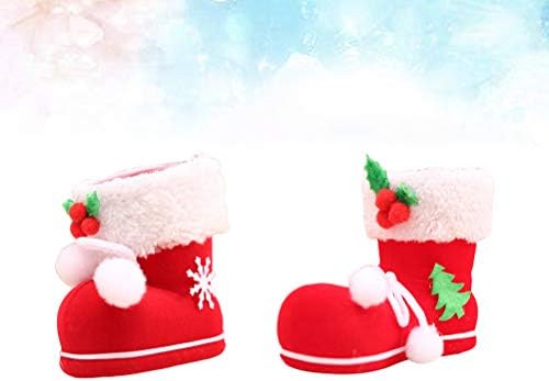 Prettyzoom Nativity Decor 2pcs Božićni bombonski čizme ukrasne kotačke čizme Xmas Boots Božićna
