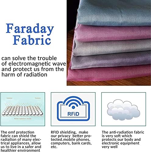 Tkanina protiv zračenja za odjeću Srebrni vlakno Faraday zaštitni krpa EMF EMI RF RFID blokiranje signala Provodni zaštitni materijal koji se može pratiti i jednostavan za šivanje ljubičasto 3m / 118.11in