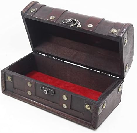 DIAMOON drvena Vintage poklon kutija antiknog izgleda piratske kutije za blago dekorativna kutija za čuvanje