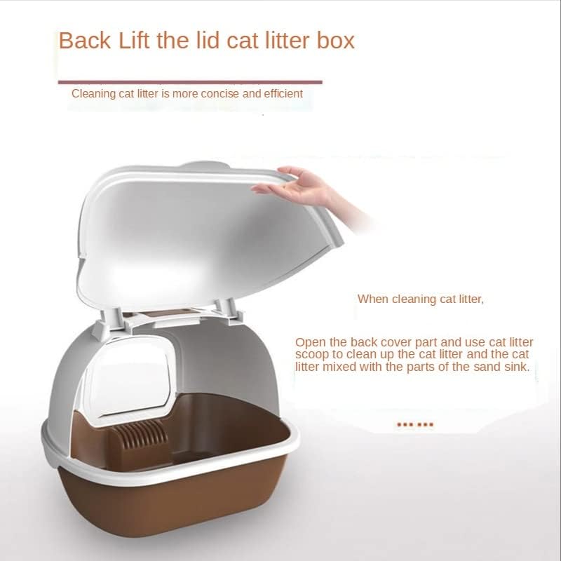 WYFDP prenosiva kutija za smeće za mačke potpuno zatvorena WC šolja za mačke sa lopatom za
