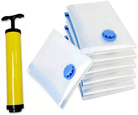 FansiPro vakuumski skladištenje komprimirane torbe za ručnu pumpu Postavi za uštedu prostora Kućni putovanja, 50 * 60 cm, prozirna