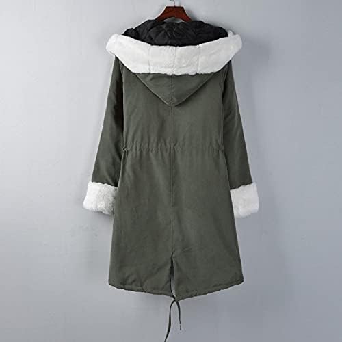 Ugodan Colorblock Boxy Fit Coatys Ladys Hoodged radna odjeća Prevelika zimski rukav zimski kaput debeli kaput