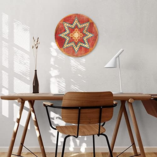 Marokanske pločice VII, Joyride Home Decor, Joyride home dekor drvena ploča, 17 x17 umjetnički dizajniran Kućni dekor, izrazite svoj stil.