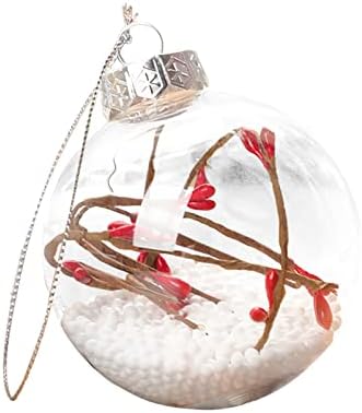 Božić Ukras Transparentan Plastike Božić Loptu Pet Bešavne Hollow Plastična Lopta Creative Ball Viseća Lopta Ukrasi Papir Božićna Stabla