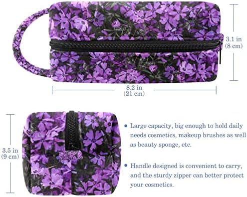 Tbouobt kozmetičke vrećice za žene, torba za šminku Travel Toalet Torba Organizator, ljubičasti cvjetni