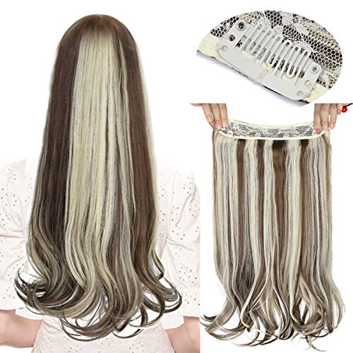 Jedan komad & nbsp; tijelo Wave Clip in Hair Extensions With 4 clips Invisible Secret Strings Fish Line Half Head Synthetic Hair Extensions Long 18