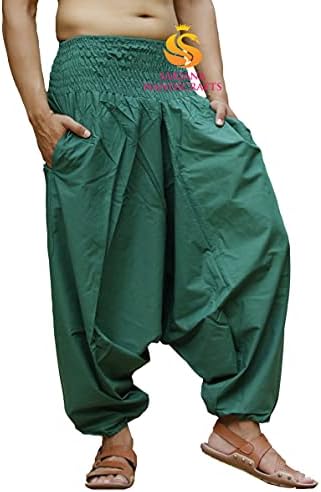 Sarjana HandicRafts muns ženske unisex pamučne harem hlače yoga baggy genie boho pantalone