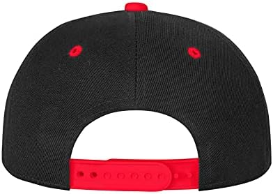 Largemouth bas Punk hip hop bejzbol kapa, podesivi kapu za snažni za dječaka i djevojke kapice ravne rubene šešire