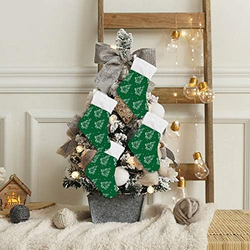 Alaza Božićne čarape Božićno ukrašavanje stabla Klasično personalizirano male uređenje skladištenja za obiteljski odmor sezona Party Decor set od 4,7,87