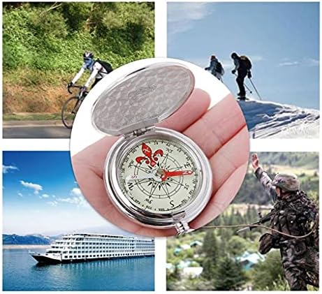 Lukeo Pocket Watch Flip Kompas Prijenosni planinarski navigacijski navigacijski kompas Svjetlina u