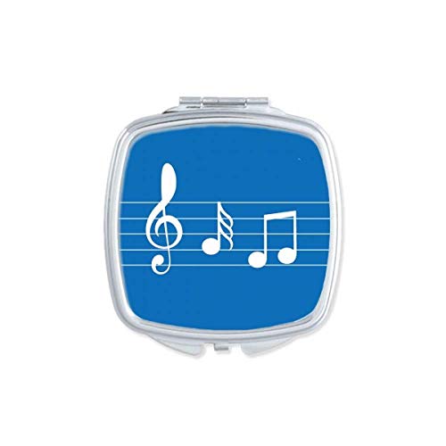 Muzika 5-le Staff plavo ogledalo kvadratna prenosiva džepna šminka za ruke