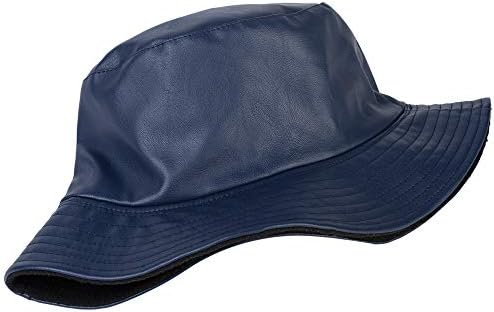 ZLYC Unisex modni šešir s kantom PU kožna kapa za kišu vodootporna kapa za ribare