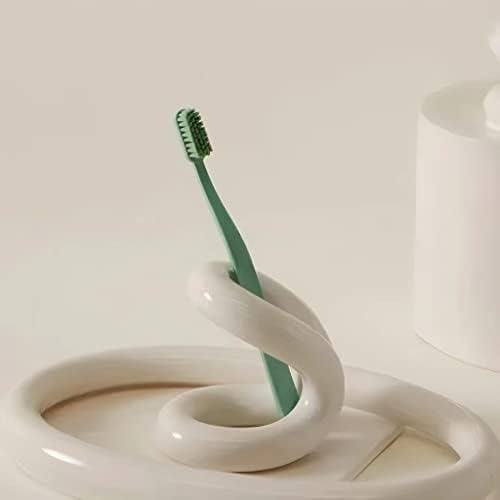 East-Brightenzf Handmade Keramički držač za zube, četkice za zube, četkice za šminkanje i olovke - minimalistički dizajn za kupatilo ispraznost i kontraboopove dekor