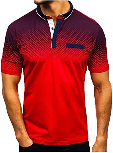 Muške Golf Polo majice kratki rukav pulover 3d Gradient tenis Tshirts Atletski ovratnik vrhovi