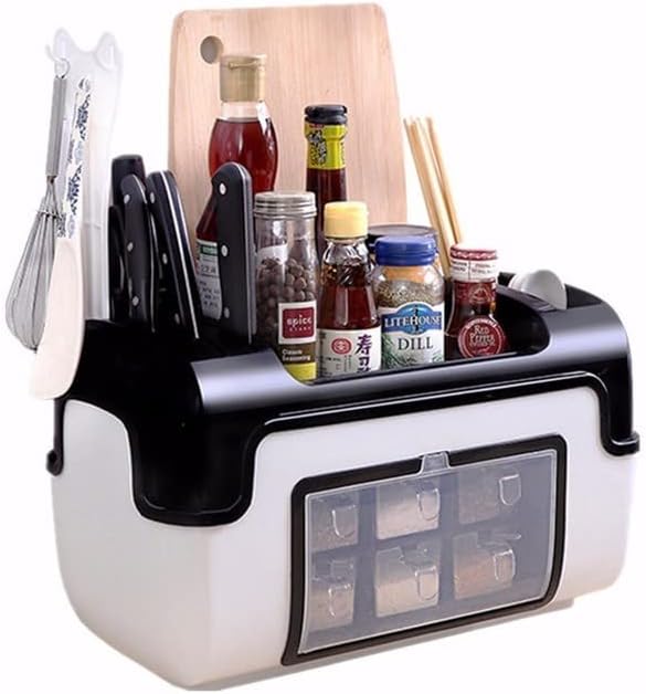 Kuhinjska kuhinja višenamjenska kutija za pohranu kombinacija plastične kutije za sjedinje boce za začinjeni nosač začine kutije za nož