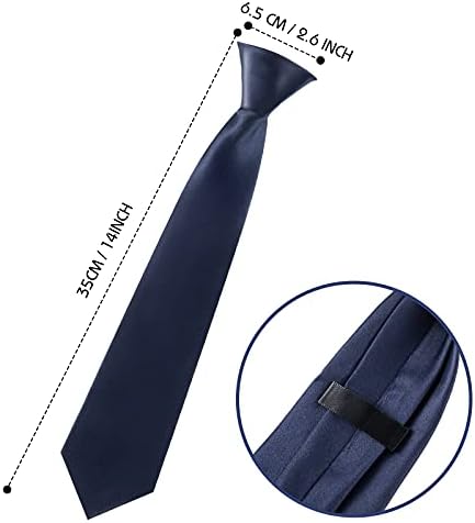 2 komada 14-inčne kravate za dječake jednobojne kopče za kravate unaprijed vezane kravate za maturu