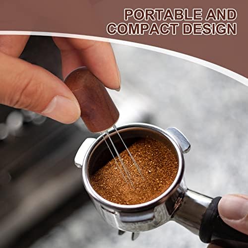 WDT alat za mešanje distribucija Espresso: espresso kafa distributer prirodno drvo ručka profesionalni alat za mešanje kafe u prahu igla od nerđajućeg čelika espresso Tamper kafe