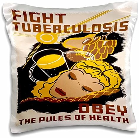3Droza borba tuberkuloza pridržava se pravila zdravstvenog wpa postera - jastuk, 16 po 16 inčni