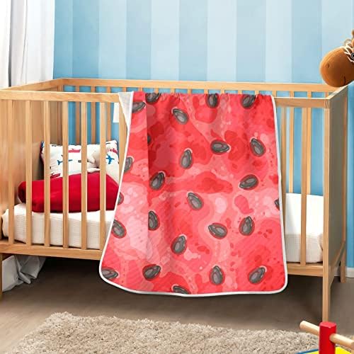 Swaddle pokrivač crvene kriške lukavo pokrij za dojenčad, primanje pokrivača, lagana mekana prekrivačica za krevetić, kolica, raketa, voće, crveno