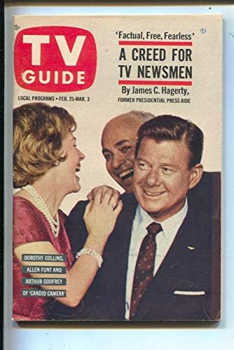 TV vodič 2/25/1961-Skrivena kamera-Allen Funt & Arthur Godfrey-Illinois-bez oznake-štand za vijesti kopija-VF