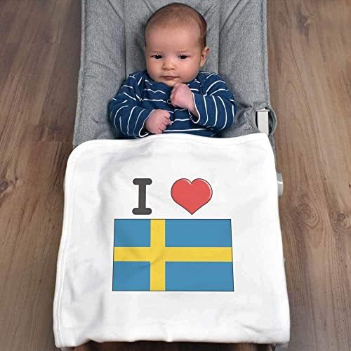 Azeeda 'Volim Švedsku' pamučnu djecu pokrivač / šal