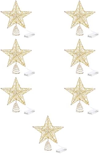 Soimiss 7 kom božićno stablo topper blistavo zvjezdani oblik krojenja za kućnu zabavu