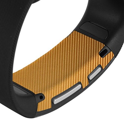 Skinomi Gold Carbon Fiber Komplet cijelog tijela Kompatibilan sa Sony Smartband Callock Techskin sa zaštitnim ekranskom zaštitnom ekranom protiv mjehurića