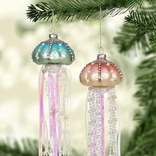Warkul 4pcs Jellyfish Dekoracija fino izrada dobrog izgleda dugotrajno svečano stilsko povećanje atmosfere Plastična Xmas Glass