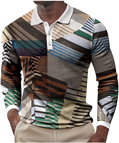 Muškarci Ležerne tipke Bluza Prozračna udobna pamučna džemper Modna 3D digitalna košulja na košulju