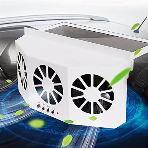 MyUot solarni ventilator automobila, ventilator za hlađenje automobila sa tri zračne utičnice, ABS solarni automobil ventilatora ventilatora, ventilator za hlađenje vozila Solarni električni otvor za izduvavanje automobila za sve vrste automobila, bijelo, 1 paket