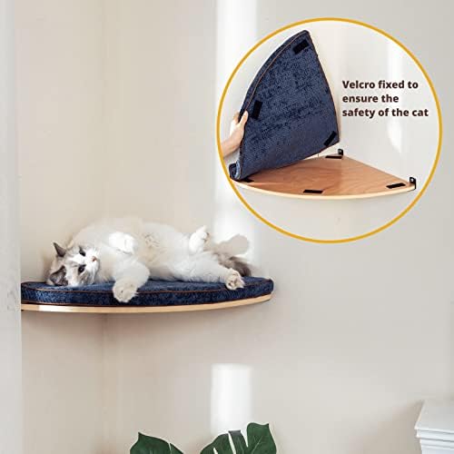 Liorce ugaoni zidni krevet za mačke sa 2 zidne stepenice za mačke