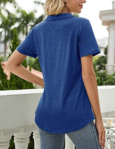 Kistore ženske kratke rukave Polo majice V vrat ljetni Osnovni vrhovi Moda 2023 poslovna Casual Radna bluza s-XXL
