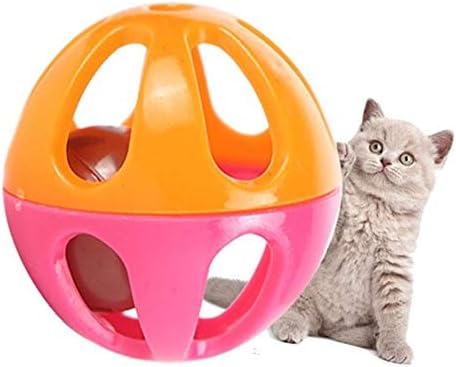Songbirdth 10pcs Cat Ball Toy - Pet Cat Kitten Hollow Plastic Ball Bell Interactive vježba smiješna igračka za unutarnju kat na otvorenom slučajna boja 10pcs
